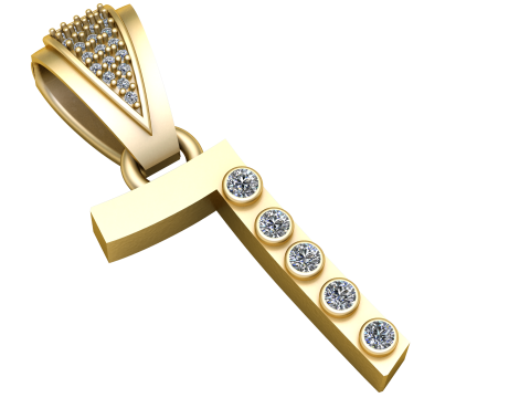 T shape pendant 3D 프린트 모델