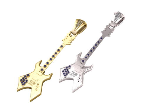 Guitar pendant Modelo de Impressão 3D