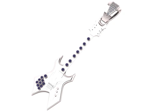Guitar pendant 3D Print Model