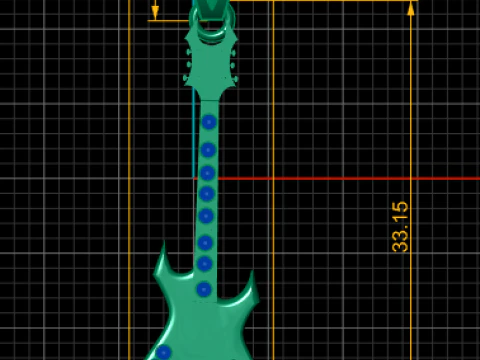 Guitar pendant 3D Print Model