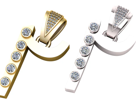 抽象的なペンダント 3Dプリントモデル