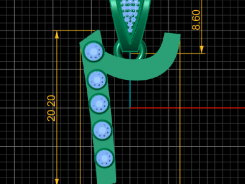 Abstract pendant 3Dプリントモデル