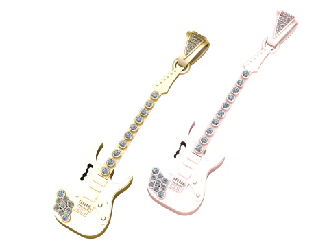 Guitar pendant 3D Print Model
