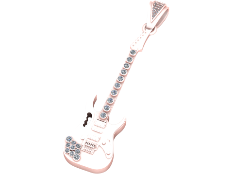 Guitar pendant 3D-printmodel