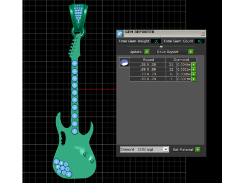 Guitar pendant 3D-printmodel