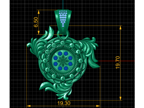Vintage pendant Modelo de Impressão 3D