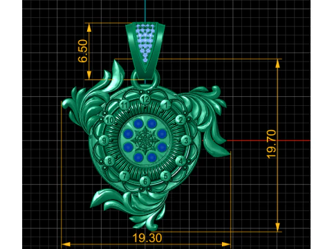 Vintage pendant 3D Print Model