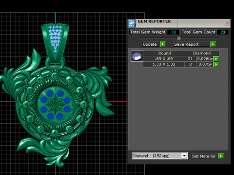 Vintage pendant 3D Print Model