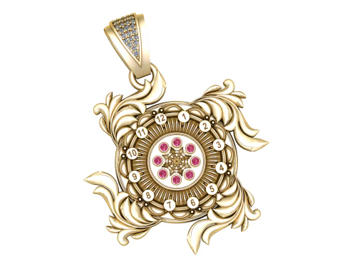 Vintage pendant 3D Print Model