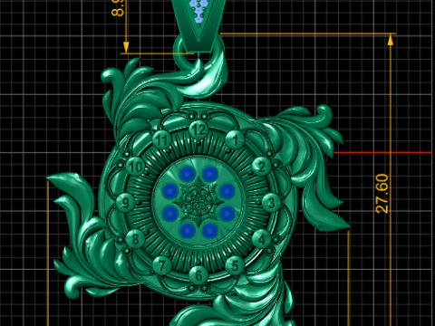 Vintage pendant 3D Print Model