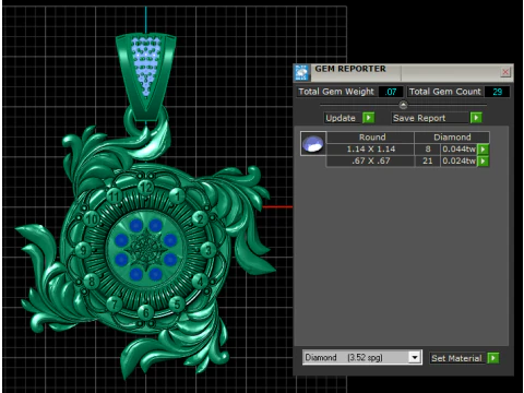 Vintage pendant 3D Print Model