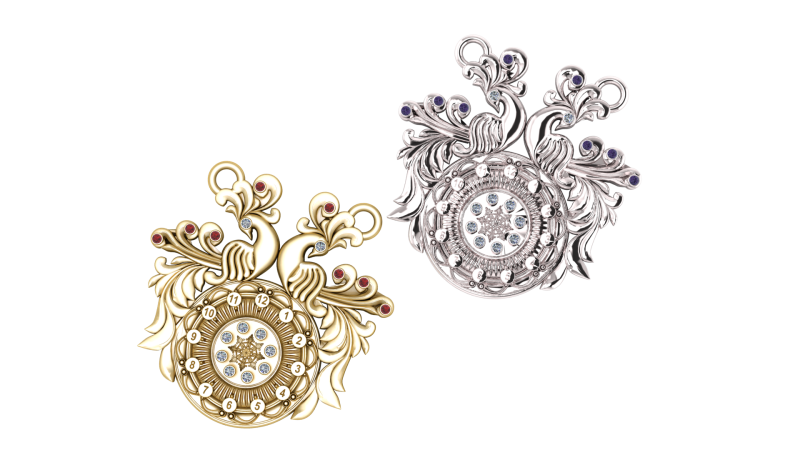 Peacock pendant 3D-Druckmodell .c4d .max .obj .3ds .fbx .stl .blend
