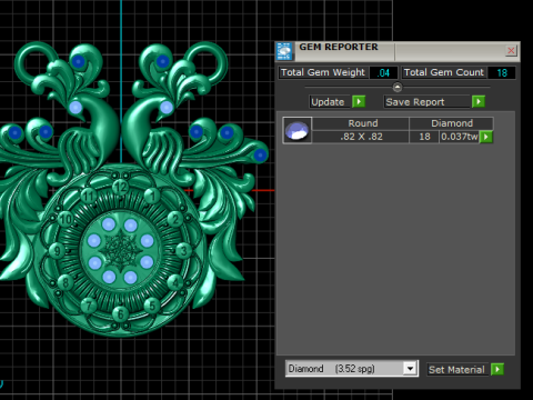 Peacock pendant 3D-Druckmodell