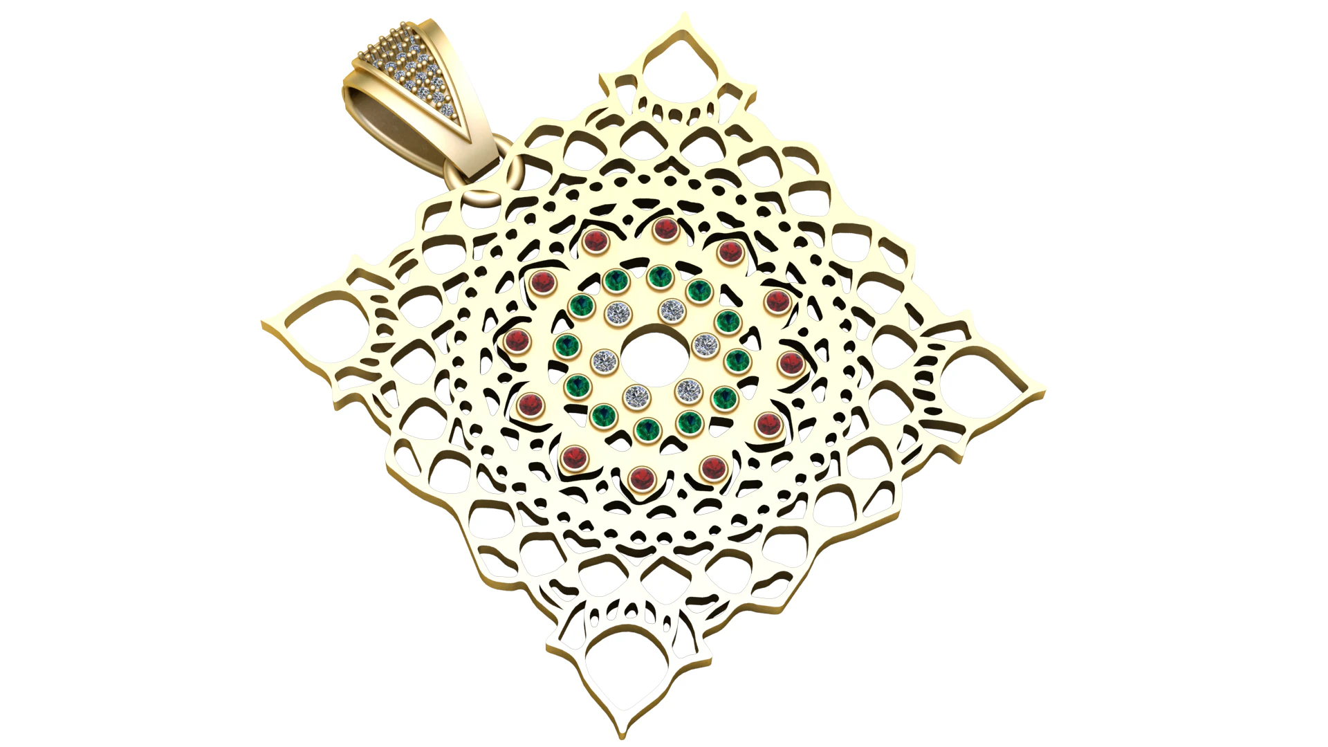 Filigree pendant 3D Print Model .c4d .max .obj .3ds .fbx .stl .blend 