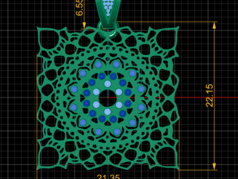 Filigree pendant 3D-Druckmodell