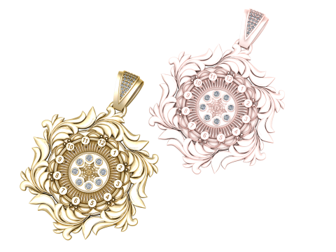 Floral pendant 3D 프린트 모델