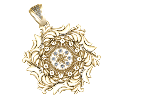 Floral pendant 3D प्रिंट मॉडल