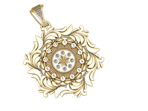 Floral pendant 3D Print Model