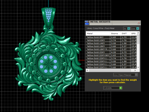 Floral pendant 3D प्रिंट मॉडल