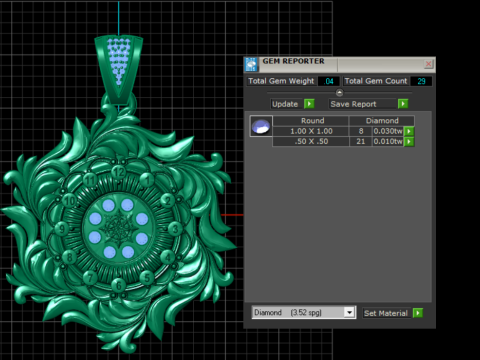 Floral pendant 3D प्रिंट मॉडल