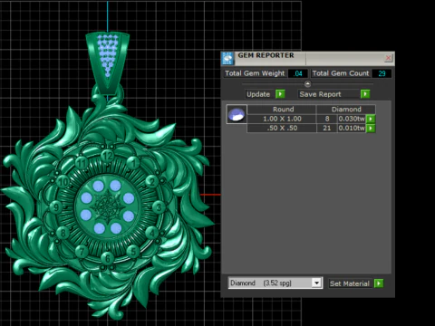 Floral pendant 3D Print Model
