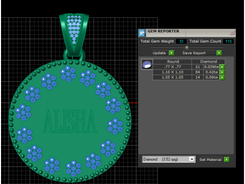 Personalized name pendant 3D Принт Модель