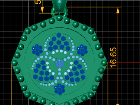 Geometric pendant 3D Print Model