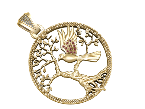 Tree of life pendant 3Dプリントモデル