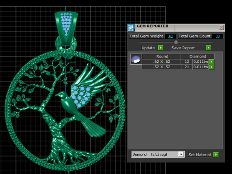 Tree of life pendant 3Dプリントモデル