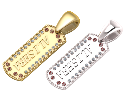 Personalized name tag pendant 3D Принт Модель
