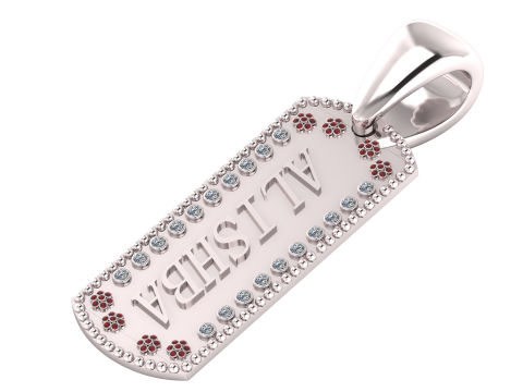 Personalized name tag pendant 3D Принт Модель