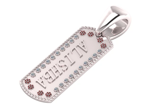 Personalized name tag pendant 3D Print Model