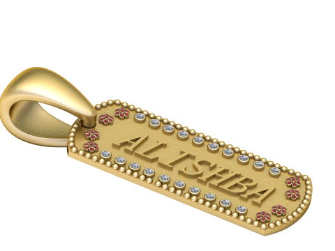 Personalized name tag pendant 3D Принт Модель