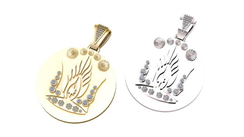 Abstract diamond pendant 3D प्रिंट मॉडल .c4d .max .obj .3ds .fbx .stl .blend