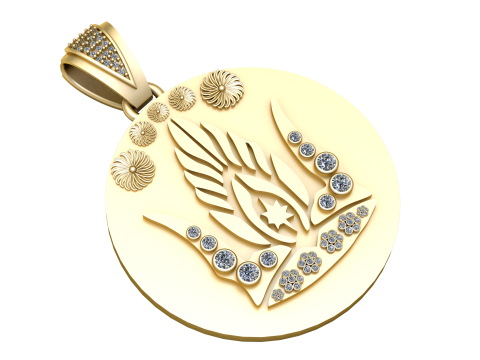 Abstract diamond pendant 3D प्रिंट मॉडल