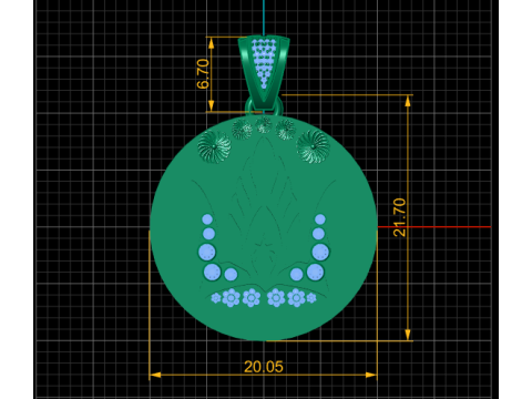 Abstract diamond pendant 3D प्रिंट मॉडल