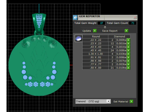 Abstract diamond pendant 3D Print Model