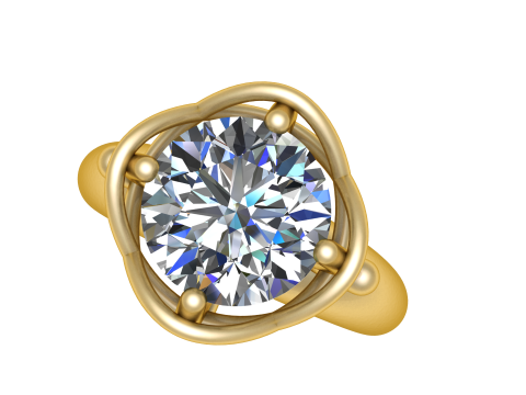 Solitaire diamond ring 3D प्रिंट मॉडल