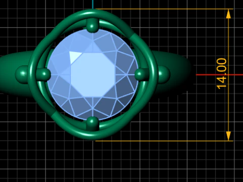 Solitaire diamond ring 3D Print Model