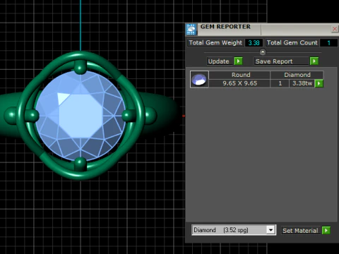 Solitaire diamond ring 3D Print Model