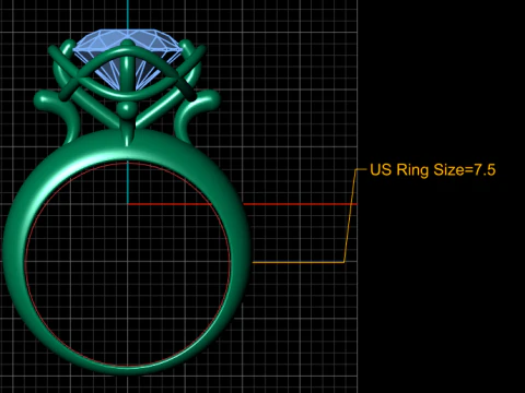 Solitaire diamond ring 3D Print Model