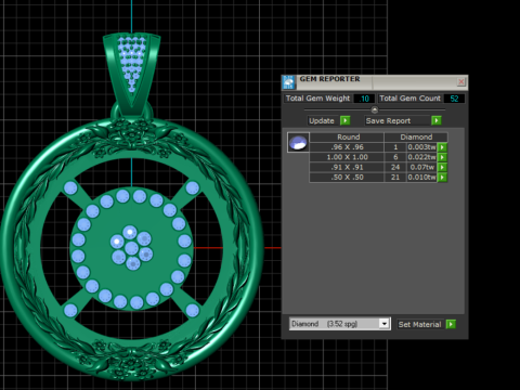 Floral wheel pendant 3D-Druckmodell