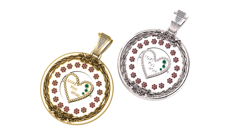 Seni seviyorum anne kolyesi 3D Baskı Modeli .c4d .max .obj .3ds .fbx .stl .blend 