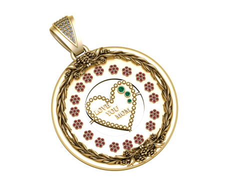 Seni seviyorum anne kolyesi 3D Baskı Modeli