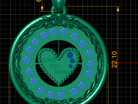 Seni seviyorum anne kolyesi 3D Baskı Modeli