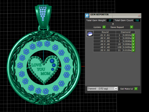 Seni seviyorum anne kolyesi 3D Baskı Modeli