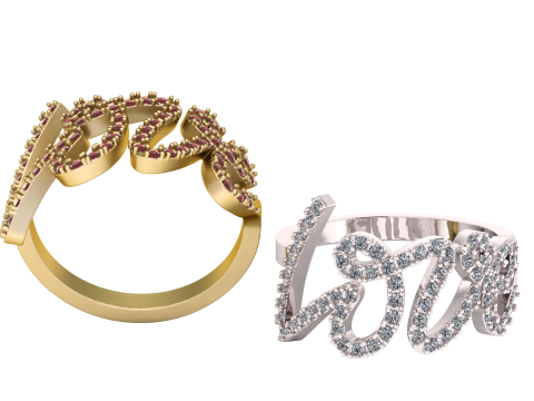 Love statement ring 3D Print Model