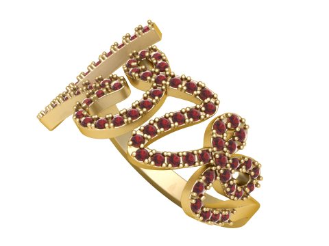 Love statement ring 3D 프린트 모델