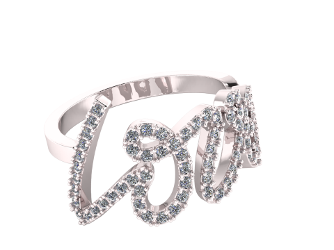 Love statement ring 3D 프린트 모델