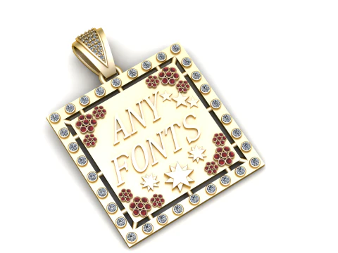 Customizable name pendant 3D Print Model